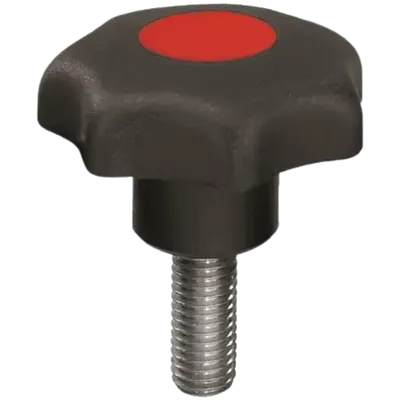 Perillas y botones KIPP para control manual preciso en equipos industriales