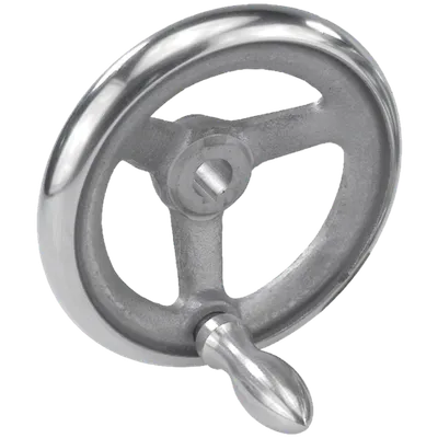 Volantes y manivelas KIPP para accionamiento manual y ajustes controlados